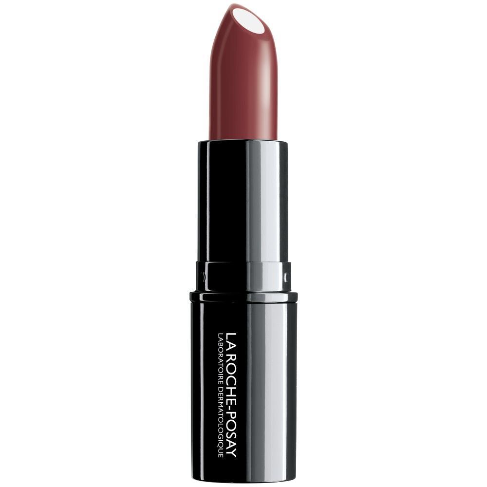 Ein brauner Lippenstift in einer schwarzen Hülle.