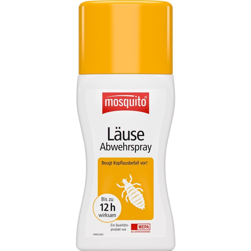 Flasche mit Läuse-Abwehrspray, schützt bis zu 12 Stunden.